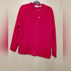 Vintage Elles Belles Red Knit Sweater, Size Large